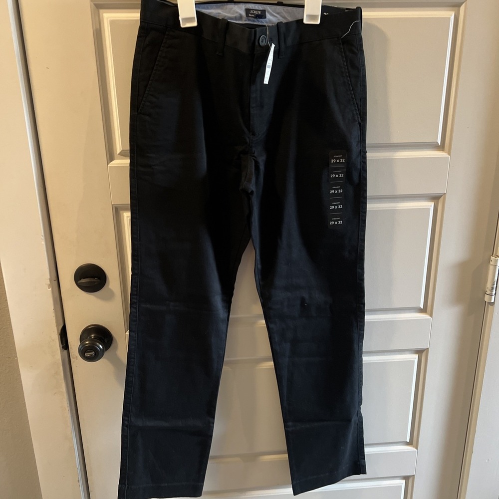 J.Crew Flex Original Chino Pants Mens 29x32 Black Stretch NWT